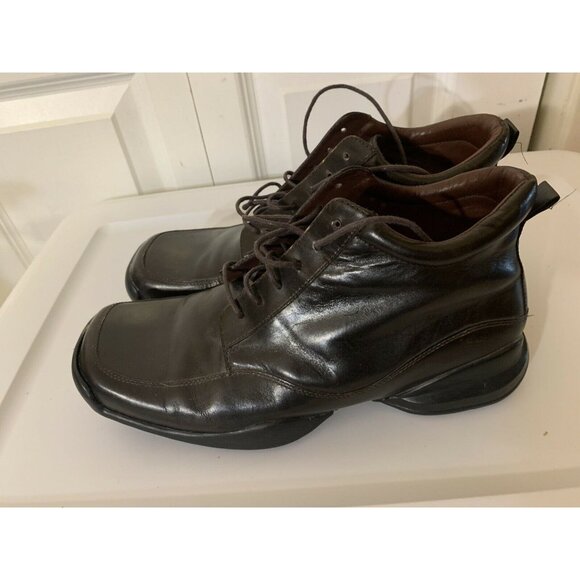 Kenneth Cole New York Men’s Sz 8 Square Toe‎ Ankle Boots Black Leather Shoes - Picture 7 of 11